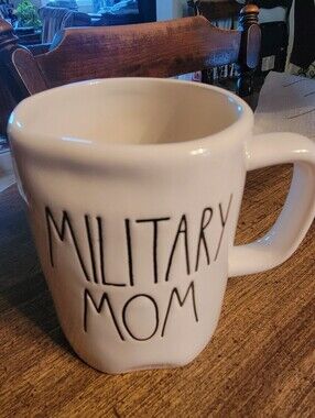 Rae Dunn Military Mom White Ceramic Coffee Mug - Unbranded